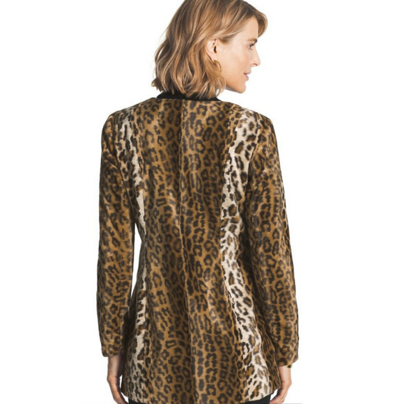 NWOT LEOPARD Faux Fur Zip Front Car Coat Jacket L - Picture 3 of 8